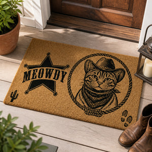 Meowdy Sheriff Cat Portrait Doormat - Personalized Doormat 629be7a6-4d5a-4ac3-8118-b2c8ba269e0f.jpg