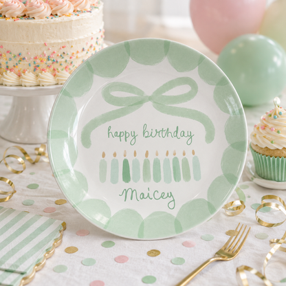 Custom Birthday Plate: Personalized Gift for Girls, Coquette Party Decor 62b2011b-065c-4b25-ada4-457c7573d792-5.png