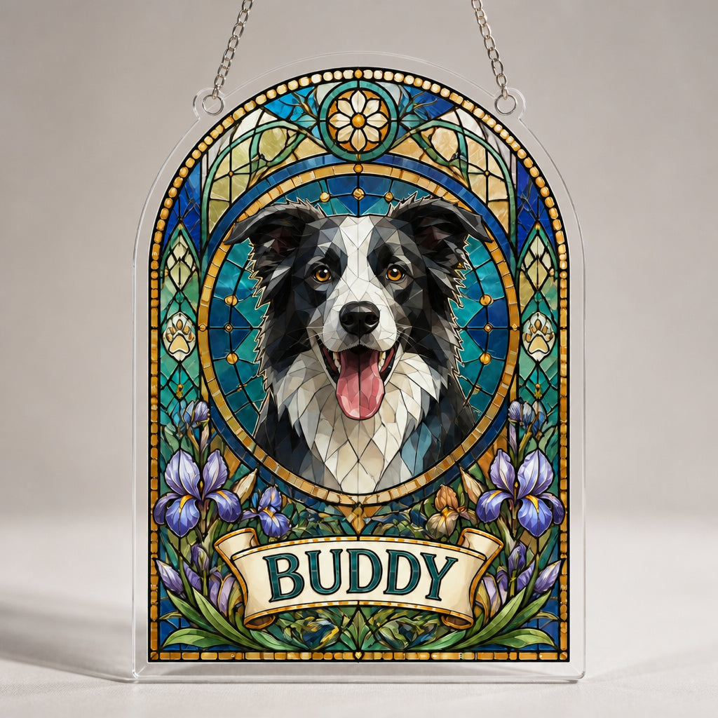 Custom Stained‑Glass Pet Portrait Suncatcher with Name - Personalized Suncatcher Stained Glass 62cc0742-0f1f-41da-b966-86fb1b58d8a8.jpg