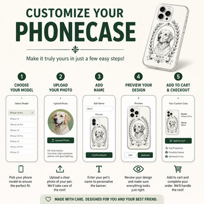 Cameo Laurel Pet Portrait Phone Case - Personalized Phonecase 62cf4b18-3371-4a59-8968-ed7d7338885a.jpg