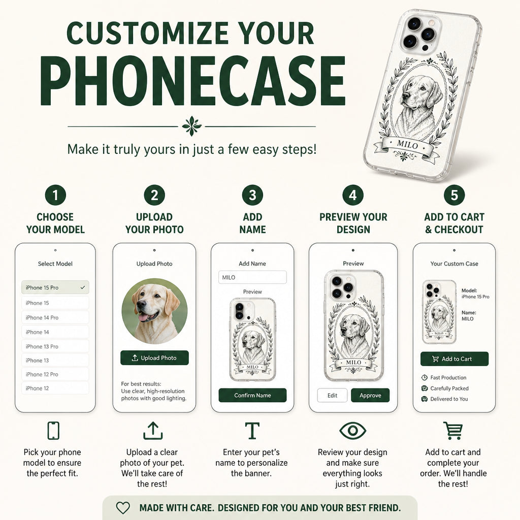 Cameo Laurel Pet Portrait Phone Case - Personalized Phonecase 62cf4b18-3371-4a59-8968-ed7d7338885a.jpg
