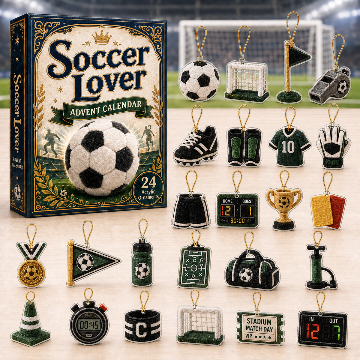 Soccer Lover Advent Calendar 2026 - 24-Day Festive Countdown, Acrylic Charms Blind Box - Gift For Sports Lovers 62d3b459-5123-498d-b6fb-13d4cba3af8b-box-charms-soccer.png
