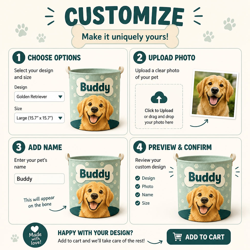 Custom Pet Name Storage Bag – Paw Print Dog Portrait - Personalized Storage Bag 62f0ec8d-b24e-46f9-81cf-4bb9a171095c.jpg