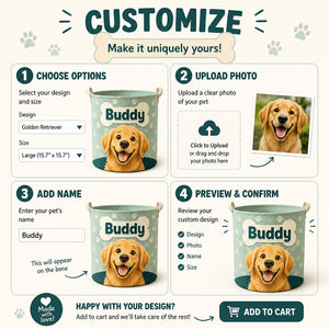 Custom Pet Name Storage Bag – Paw Print Dog Portrait - Personalized Storage Bag 62f0ec8d-b24e-46f9-81cf-4bb9a171095c.jpg