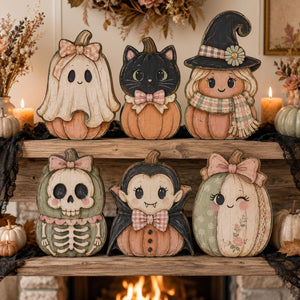 Farmhouse Halloween Wooden Blocks Decor, Rustic Cute Spooky Pumpkin Shelf Sitter Collection, Distressed Autumn Tiered Tray Figures 62f86086-a773-460c-ab9a-43a20d75fcef-2.jpg