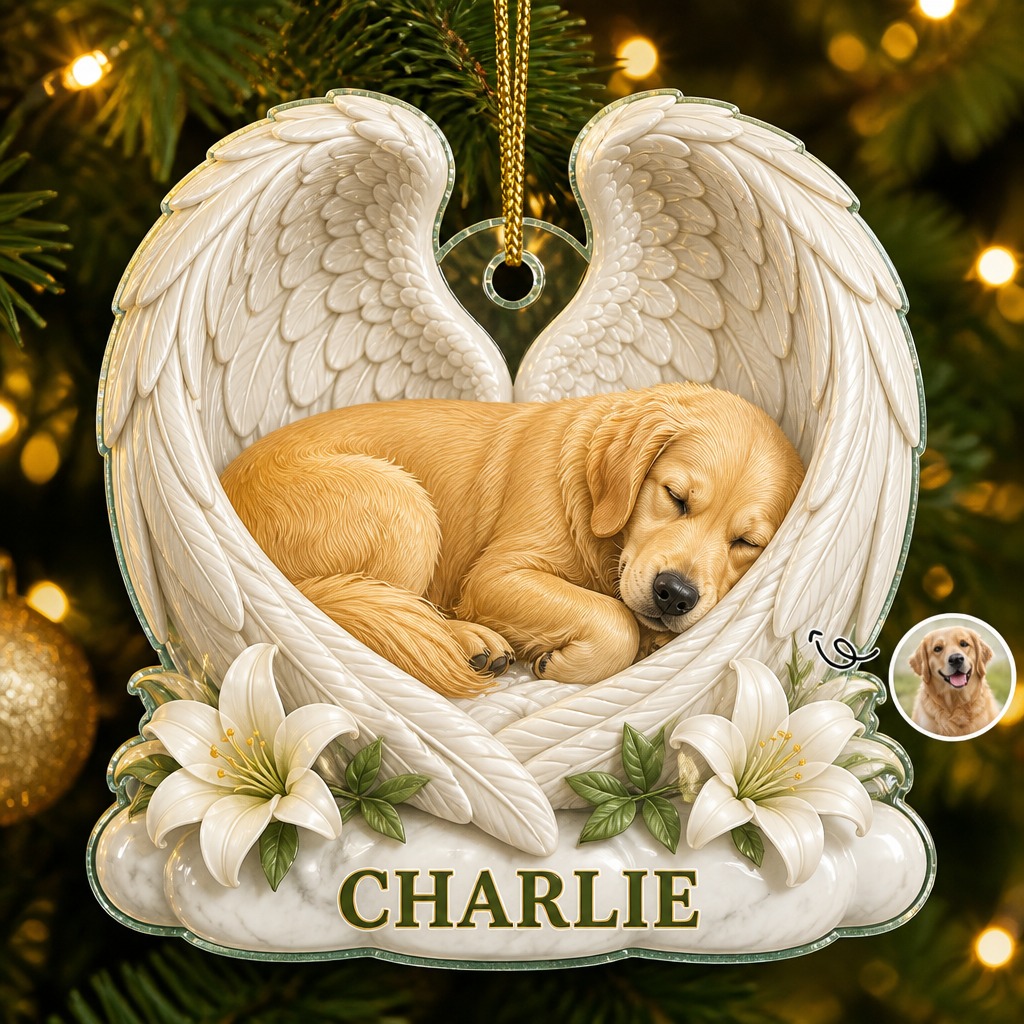 Angel Wings Pet Memorial Ornament — Photo Portrait + Name - Personalized Ornament 62fb35ef-6959-4314-9dd2-e2ad13141193.png