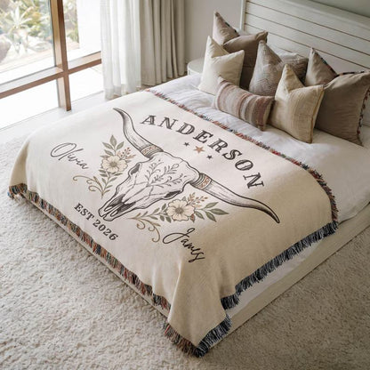 Personalized Western Wedding Blanket, Custom Mr and Mrs Woven Throw, Cowboy Couple Gift, Rustic Bridal Shower Anniversary Keepsake Gift 63012ead-9fad-4a86-b82a-fc8f2b159b52-ghkuy-1-.jpg
