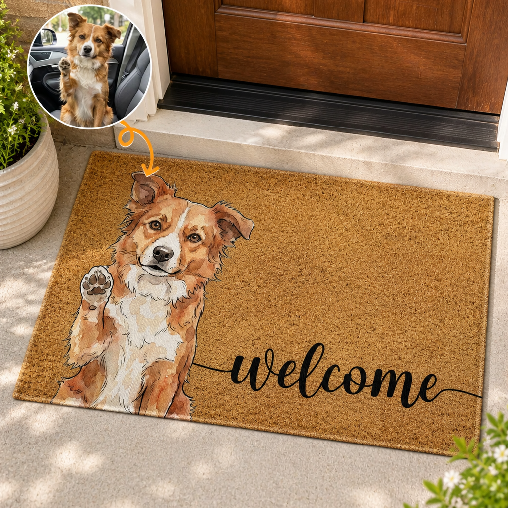 Custom Pet Portrait Welcome Doormat - Personalized Doormat 631e0602-cc38-42b6-b071-ef1cda7bc812.png