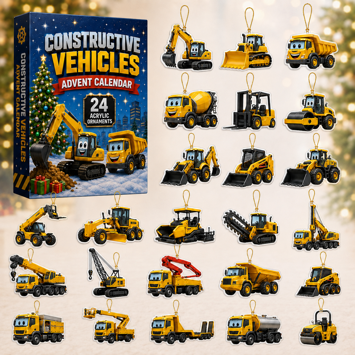 Constructive Vehicles Advent Calendar 2026 - 24-Day Festive Countdown, Acrylic Charms Blind Box - Gift For Kids, Family & Friends 631edc9c-3974-4083-bf9b-4414df505211-box-charms.png