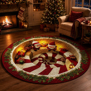 Christmas 3D Illusion Rug, Santa Gnome Round Area Rug, Candy Cane Spiral Floor Mat, Holiday Living Room Decor, Xmas Gift 6323bf5d-8432-4565-8419-556b1f993a1e-2.jpg