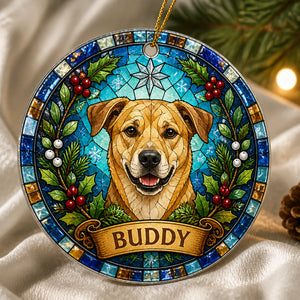 Custom Stained-Glass Pet Portrait Ornament - Personalized Ornament 6325f774-336a-4326-8091-af56a7572de3.jpg
