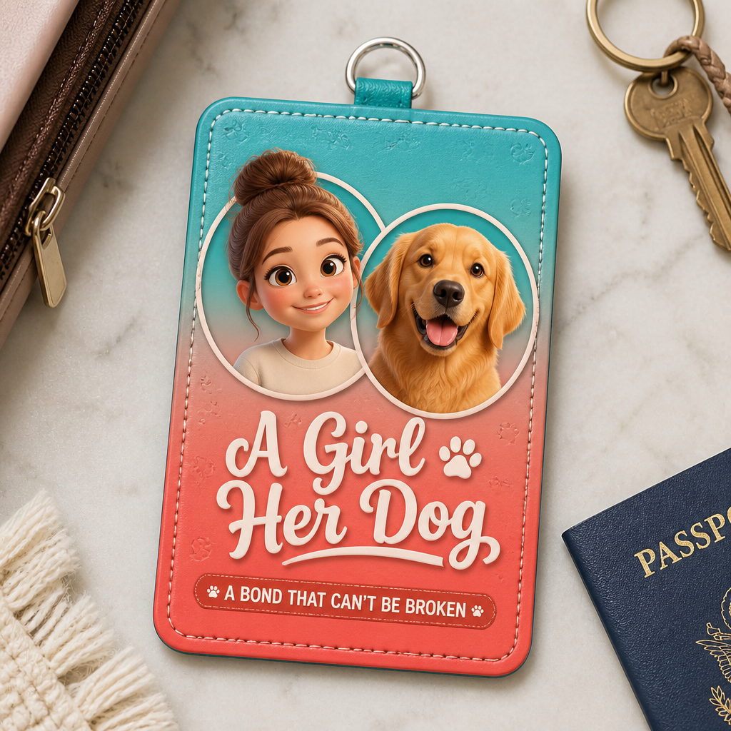 A Girl & Her Dog – Photo Portrait Leather Luggage Tag - Personalized Personalized Leather Luggage Tag 6329fed6-5312-41a5-8c5c-1f619adbefb1.png