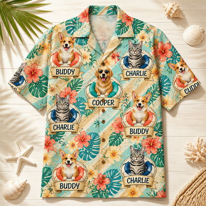 Custom Pet Floaties Hawaiian Shirt – Upload Up To 3 Pets & Names - Personalized Hawaiian Shirt 634e5f17-d33b-42d1-9745-ab3e8c8e3da8.png