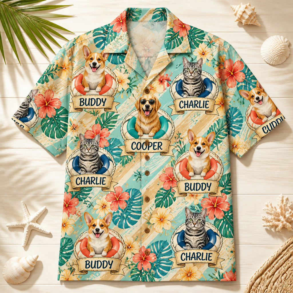 Custom Pet Floaties Hawaiian Shirt – Upload Up To 3 Pets & Names - Personalized Hawaiian Shirt 634e5f17-d33b-42d1-9745-ab3e8c8e3da8.png