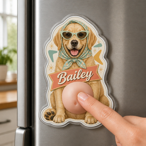 Custom Retro Pet Portrait Name Magnet - Personalized Acrylic Refrigerator Magnet - Soft Rubber Belly 634ef483-135f-41ea-9bb6-40aa3ea7f2db.png