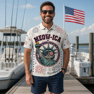 MEOW-ICA Patriotic Cat AOP Polo - Polo shirt - All over printed 63639087-f1d7-4be2-b96b-5feb7f5469e7.jpg