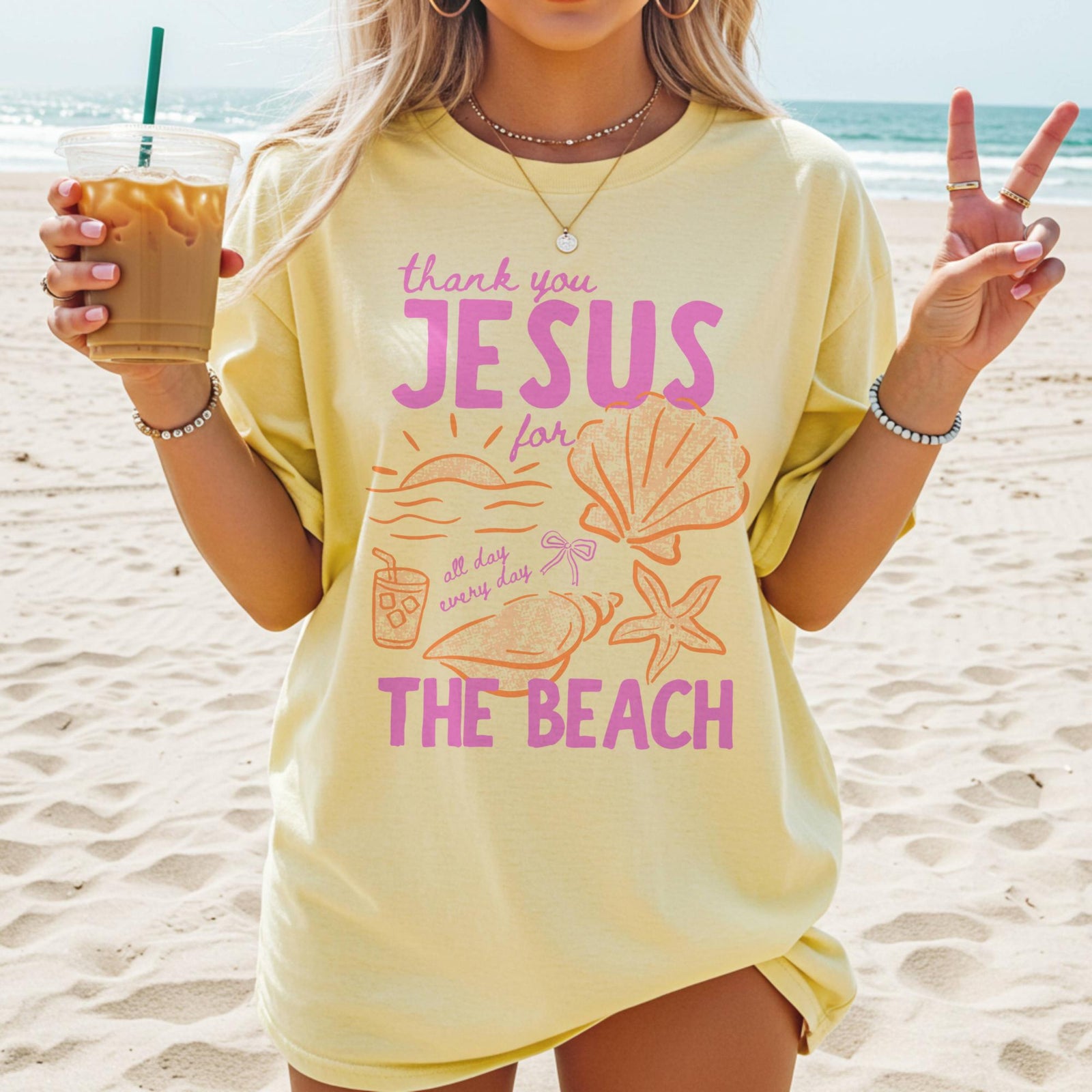 Thank you Jesus for the Beach T-Shirt, Comfort Colors Beach Vacation Graphic Tee, Summer Beach Trip Shirt 6367ad01-3ca6-468c-b64c-4f57ad0ca6d2-1.jpg