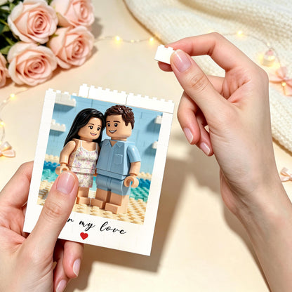 Personalized Couples Photo Gift, Custom Building Block Photo Frame, Engagement Gift for Couples, Wedding Anniversary, Birthday Gift 637a49b3-575e-4bc4-bc56-2d1872e7c3d1-2.jpg