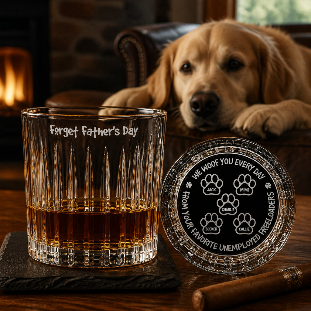 Forget Father's Day Whiskey Glass – Dog Dad Gift – Custom Pet Names - Personalized Whiskey Glass 63910030-d94c-4382-83f0-d1101bf88e0b.jpg