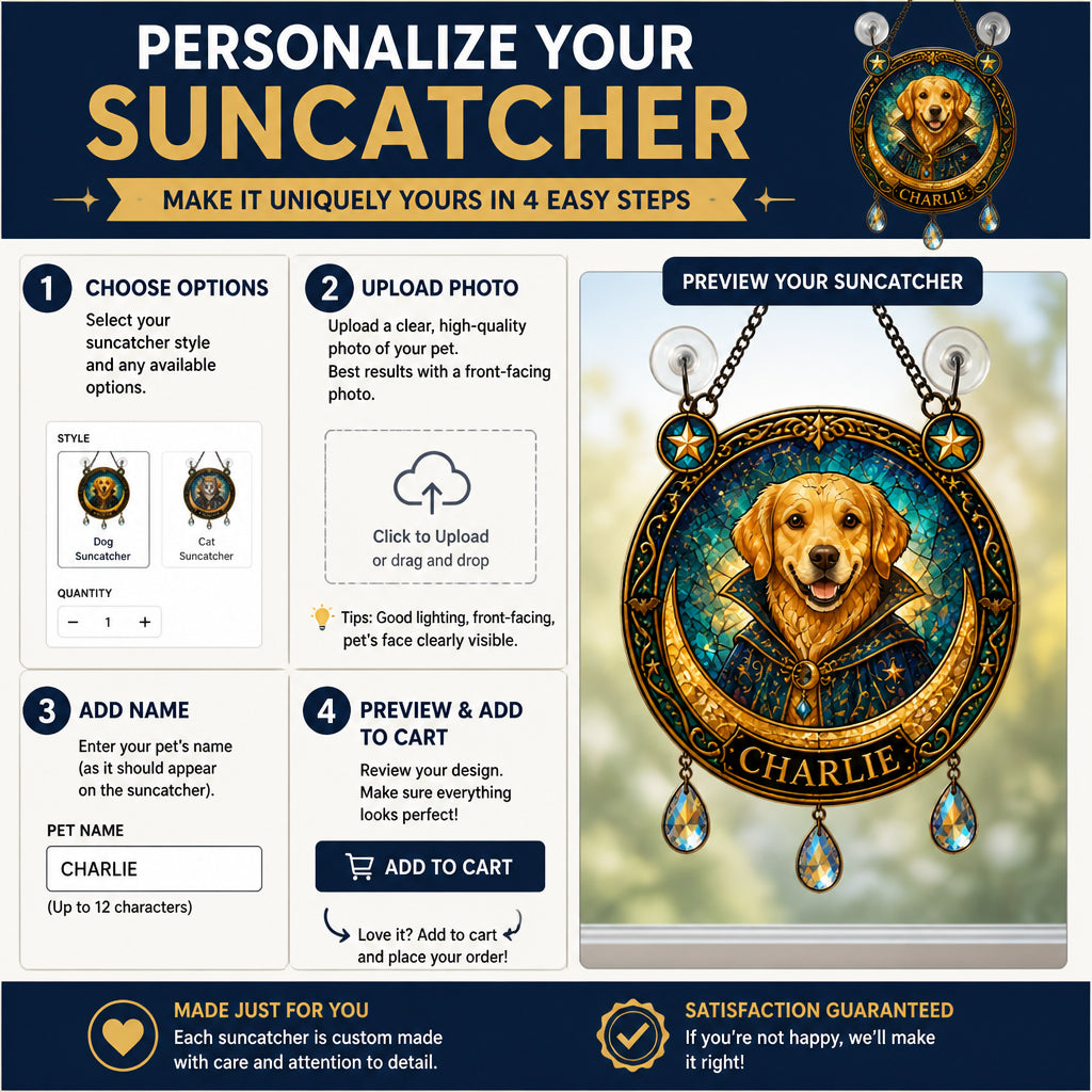 Halloween Stained-Glass Pet Portrait Suncatcher – Custom Photo - Personalized 1 Layered Suncatcher with Charm 63a15dfc-d727-4579-b0b4-c4d1739f705f.jpg