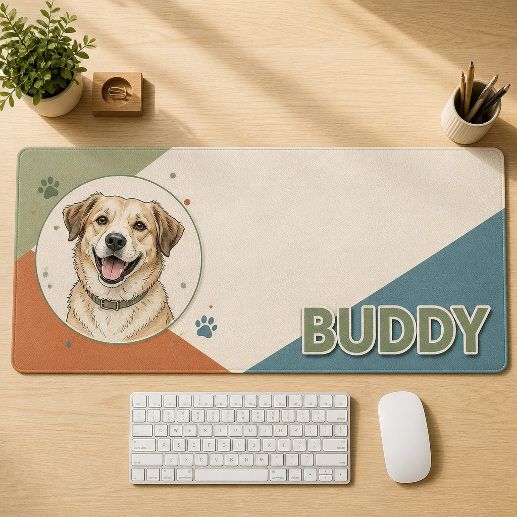 Custom Pet Portrait Desk Mat with Name - Personalized Leather Deskmat 63b77279-cfef-415f-b9c4-39ba56d9a2c1.png