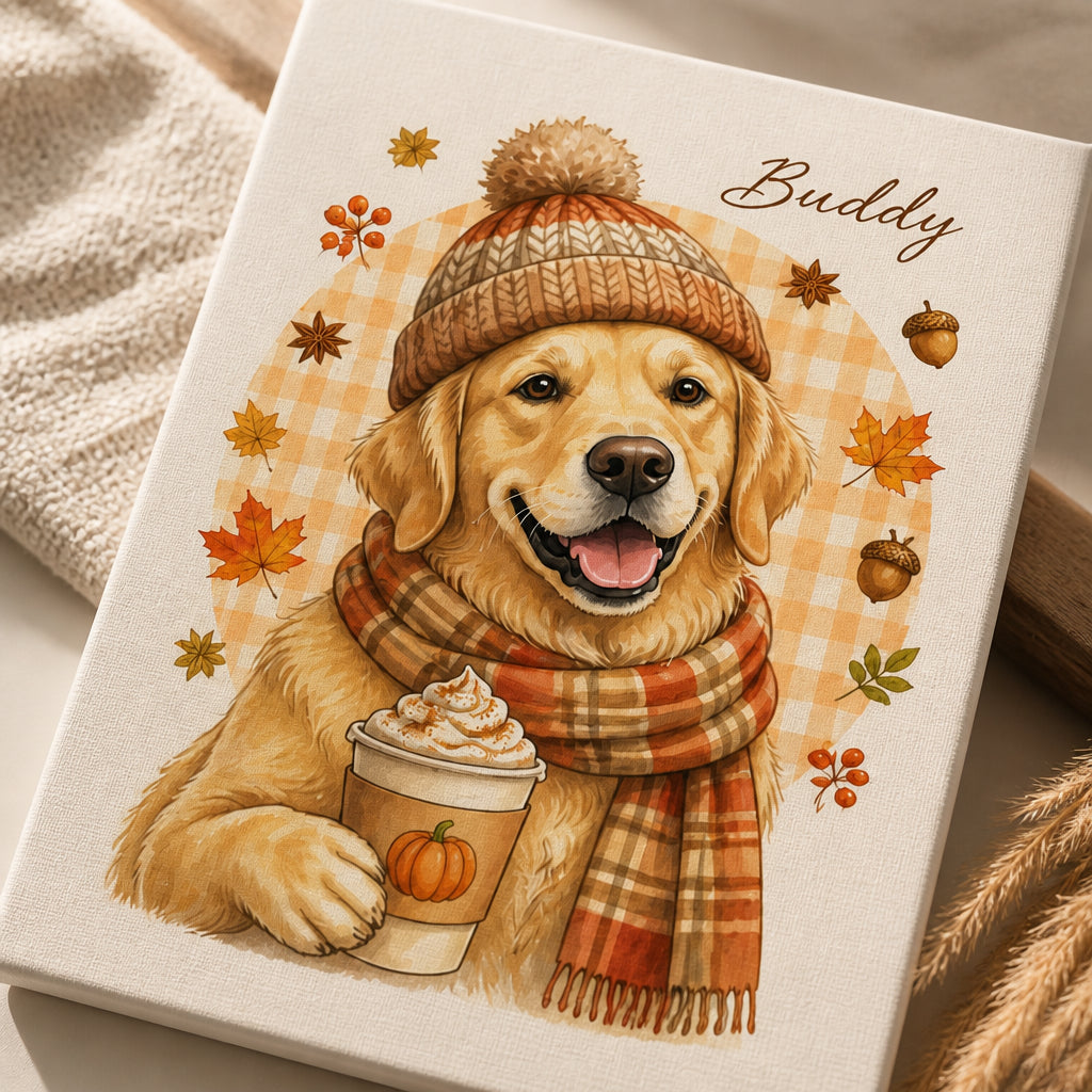 Cozy Autumn Pet Portrait Canvas - Personalized Canvas 63b7e58b-1945-4f11-be58-755e06a7a6f6.jpg