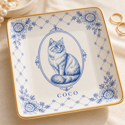 Chinoiserie Cat Cameo Trinket Dish — Personalized Name - Personalized Jewelry Plate 63bfd314-8975-4dbd-bc68-e6a744d220c4.jpg