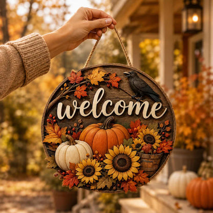 Fall Welcome Door Sign, Autumn Pumpkin Door Hanger, Sunflower Front Porch Decor, Rustic Thanksgiving Wreath, Harvest Home Decor Gift 63d8d9ef-d185-4633-a473-d3b35fa8187a--fdfd-3-.webp