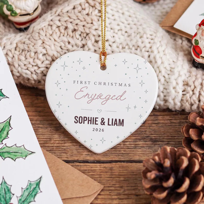 Personalized First Christmas Engaged Ornament, Custom Couple Bauble, Engagement Keepsake Gift, Newly Engaged Christmas Tree Decoration 642562dd-7ac3-4b37-9bbf-58cd5c44202a-gffg-2-.webp
