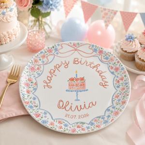 Personalized Birthday Plate for Girl – Custom Pink Cake Plate with Name – Floral Ceramic Keepsake Gift 6433d1f5-05c3-453e-88bc-9c18870c4b24-1.png