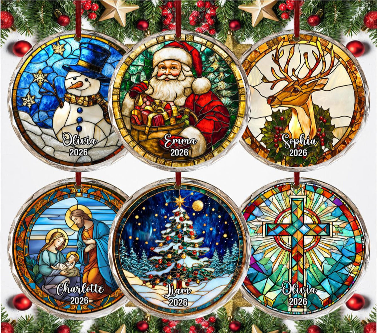 Personalized Stained Glass Christmas Ornament 2026 – Custom Name Holiday Tree Decoration – Santa, Snowman, Christmas Tree Decoration Gift 6459cb30-fefb-4bd9-8f7b-622355a964e3-1.jpg