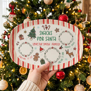 Personalized Santa Cookie Plate, Cookies for Santa Platter, Custom Holiday Christmas Plate for Family, Christmas Gift 6468277c-b6ff-4295-b3a1-71210951bfdb-3.jpg