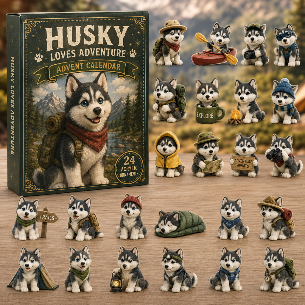 Husky Winter Adventure Advent Calendar 2026 - 24-Day Festive Countdown, Acrylic Charms Blind Box - Gift For Dog Lovers 6468679d-6601-486b-a6fb-ab61ff956890-husky.jpg