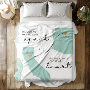 Custom State to State Blanket Gift for Long Distance Relationship Mom Daughter Best Friend Moving Away College, Miss You Personalized Gift 647128f3-2aea-44e4-b20d-92d0901d5b74-4.jpg