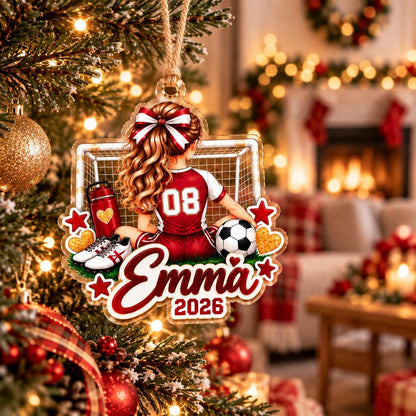 Personalized Soccer Girl Christmas Ornament, Custom Soccer Player Acrylic Ornament with Name & Jersey Number, Soccer Team Gifts for Girls 64b01afa-8d8b-4ef6-a339-4a295b37d52b-9.jpg