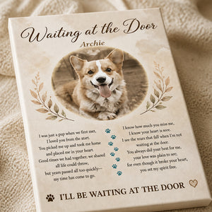 Waiting at the Door Pet Memorial Canvas – Photo + Name - Personalized Canvas 64c499ca-0038-4a00-be8e-92bbdc4fc745.jpg