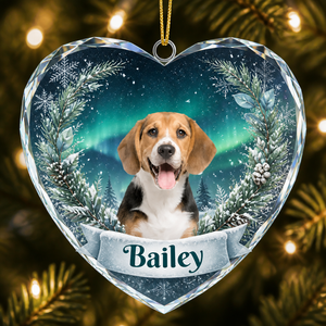 Personalized Pet Photo Heart Crystal Ornament – Winter Forest - Personalized Crystal Ornament 64f3a4a4-73a3-4396-9a46-f122de31c18a.png