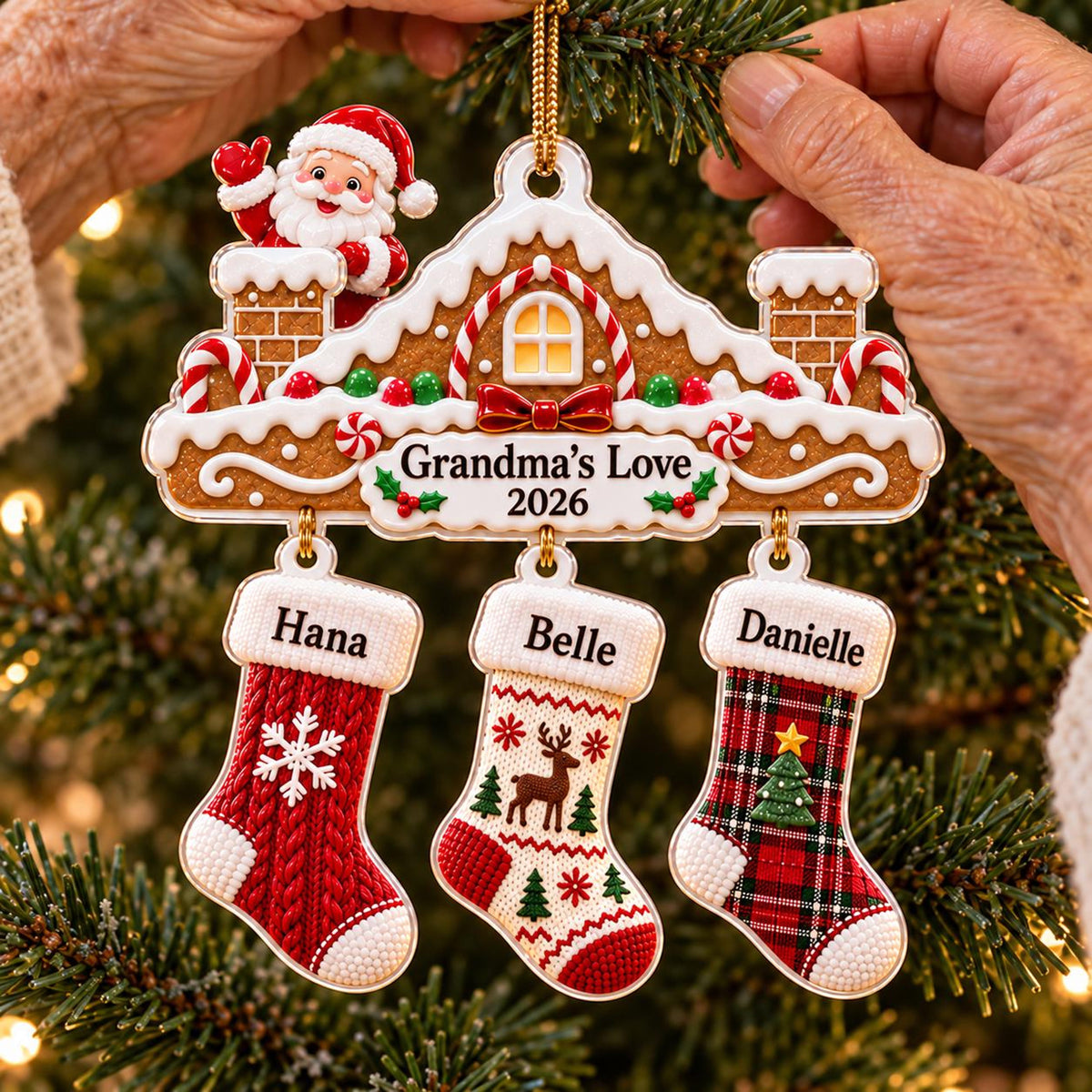 Personalized Family Christmas Ornament With Names, 2026 Stocking Ornament, Custom Family of 4 Christmas Keepsake, New Family Christmas Gift 64fd847a-0317-4a6f-97c1-47602b68c34e-2.jpg