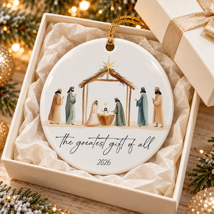 Nativity Christmas Ornament - The Greatest Gift of All Ornament - Christian Ornament Christmas Gift 6511b81c-45da-46c4-9d8f-7c97be58f6e2-2.png