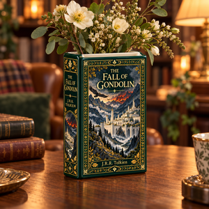 The Fall of Gondolin Ceramic Book Vase – Tolkien Inspired Flower Vase, Fantasy Bookshelf Decor 651218bd-2da5-49c3-abd8-229abc2af6d0-the-fall-of-gondolin-1.png