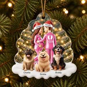 Expecting Family + Pets Christmas Ornament – Photo Illustrated - Personalized Aluminum Ornament 651468e8-a136-4990-b891-93ee986a5dfa.png