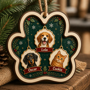 Custom Pet Paw Ornament – Photo Portraits with Names (3 Pets) - Personalized 3-Layered Wood Ornament 651adec6-22e3-4f14-bb53-7e4753a54cc9.jpg