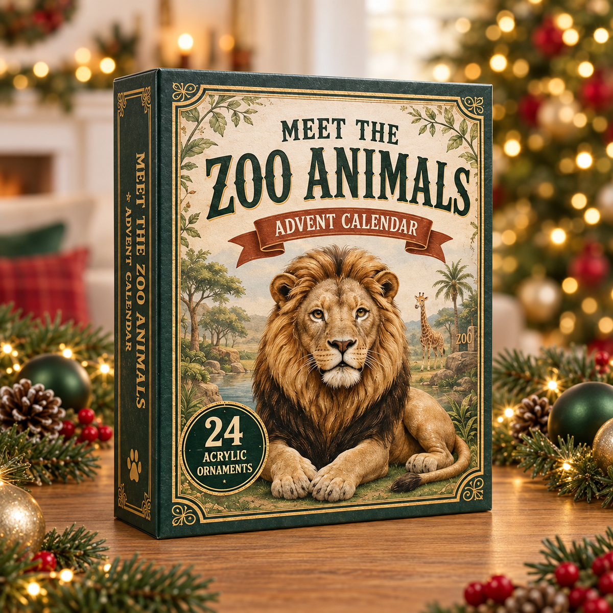 Zoo Animals Kingdom Advent Calendar 2026 - 24-Day Festive Countdown, Acrylic Charms Blind Box - Gift For Animal Lovers 651e6ff6-4534-405f-ae7c-83765f3a368b-zoo-box.png