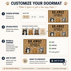 Go Away Unless You Have Alcohol & Cat Treats – Custom Cartoon Pet Doormat - Personalized Doormat 65245767-b03c-448c-af1e-7a76407f069f.jpg