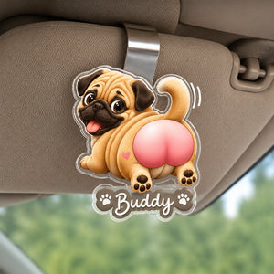 Custom Dog Cartoon Visor Clip – Pet Portrait + Name - Personalized Car Visor Clip 652e9d7d-fe63-407e-82e2-c1a32d2d5e36.jpg