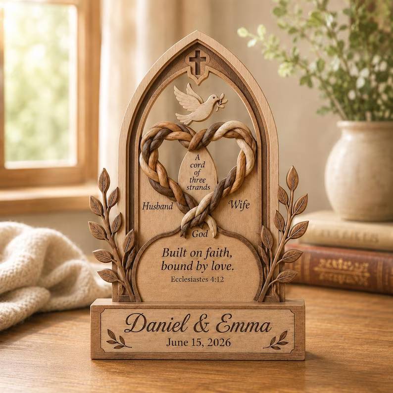 Personalized Christian Wedding Wooden Block Gift. Cord of Three Strands for Couple, Ecclesiastes 4:12 Marriage Keepsake Religious Wedding 65343260-8fec-4a2e-86f2-a57ba822b444-ggff-2-.jpg