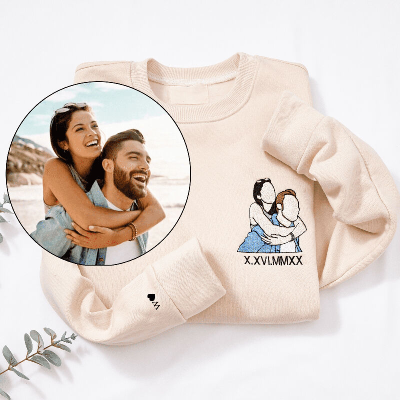 Personalized embroidered custom your own photo shirt - Handmade shirt
