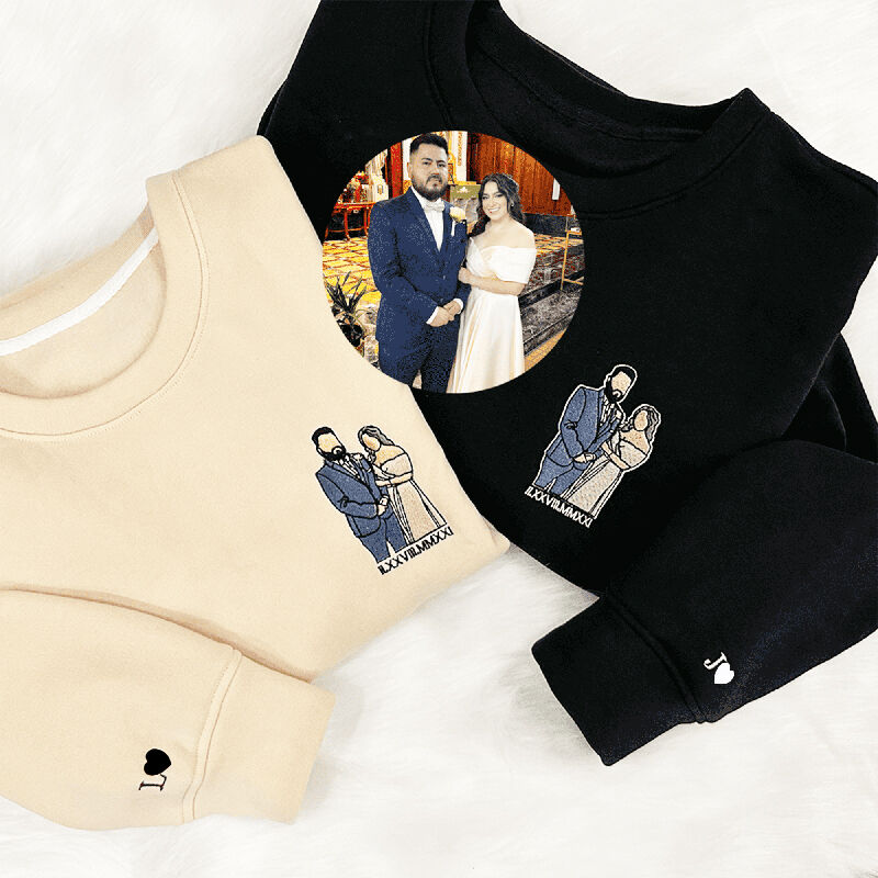 Personalized embroidered custom your own photo shirt - Handmade shirt