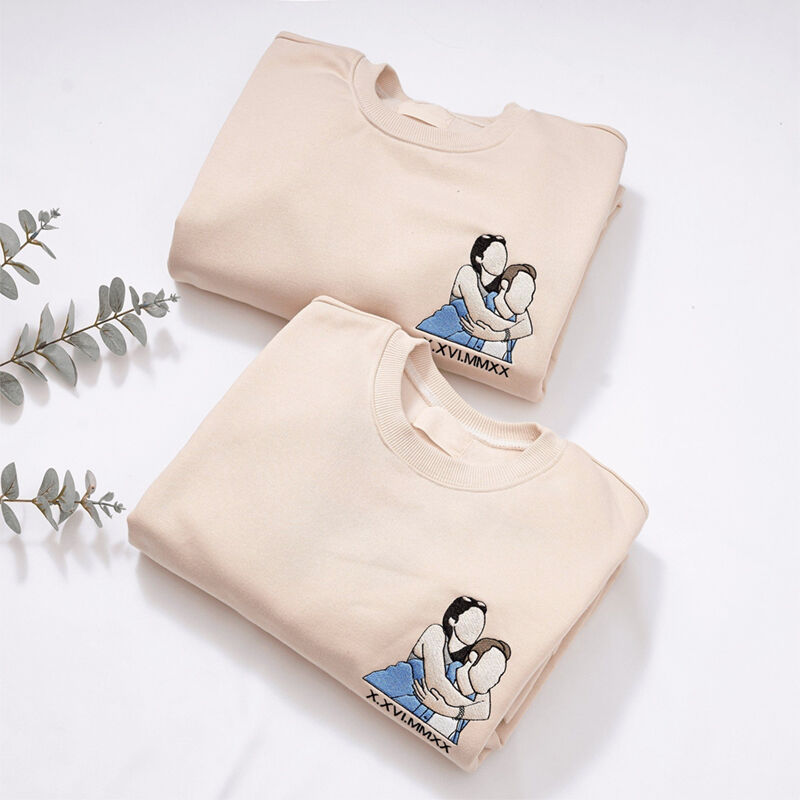 Personalized embroidered custom your own photo shirt - Handmade shirt