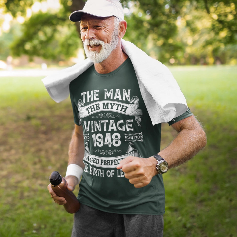 The Man The Myth Vintage Edition, Personalized T-shirt, Retro Classic T-Shirt for Him, Birthday Gift for Men